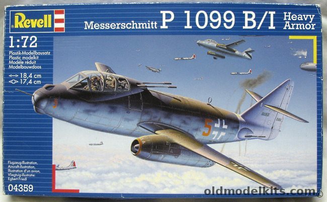 Revell 1/72 Messerschmitt P1099 B/I Heavy Armor - (P-1099), 04359 plastic model kit